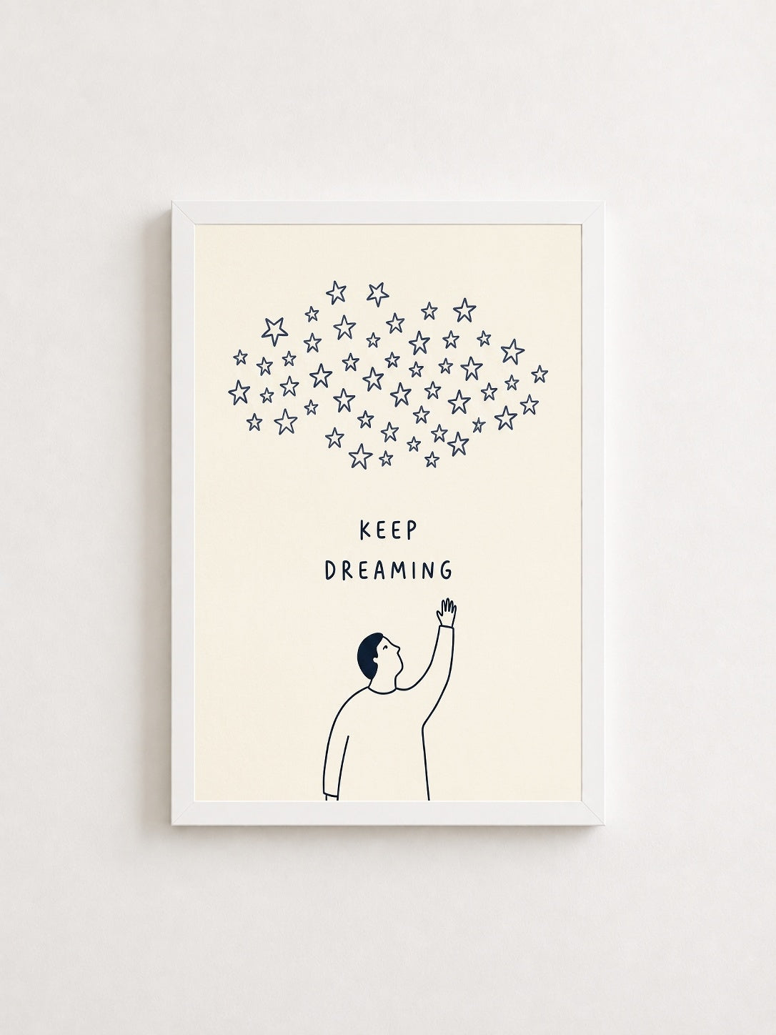 Gökyüzü Hayalleri – Minimalist Çerçeveli Poster — Beyaz Çerçeve — TabloLab