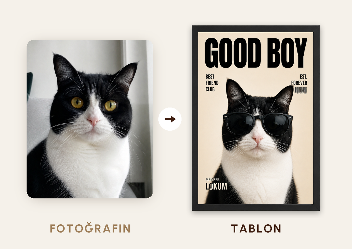 Good Boy Best Friend Poster — fotoğraftan tabloya örnek: LOKUM — TabloLab