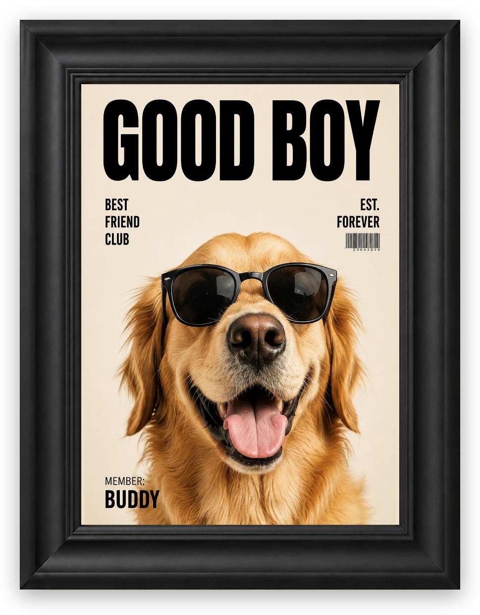 Good Boy Best Friend Poster — Galeri Çerçeve — TabloLab
