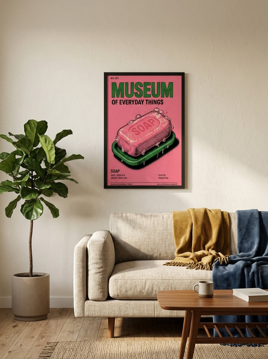 Gündelik Müze – Retro Çerçeveli Poster — Siyah Çerçeve — TabloLab