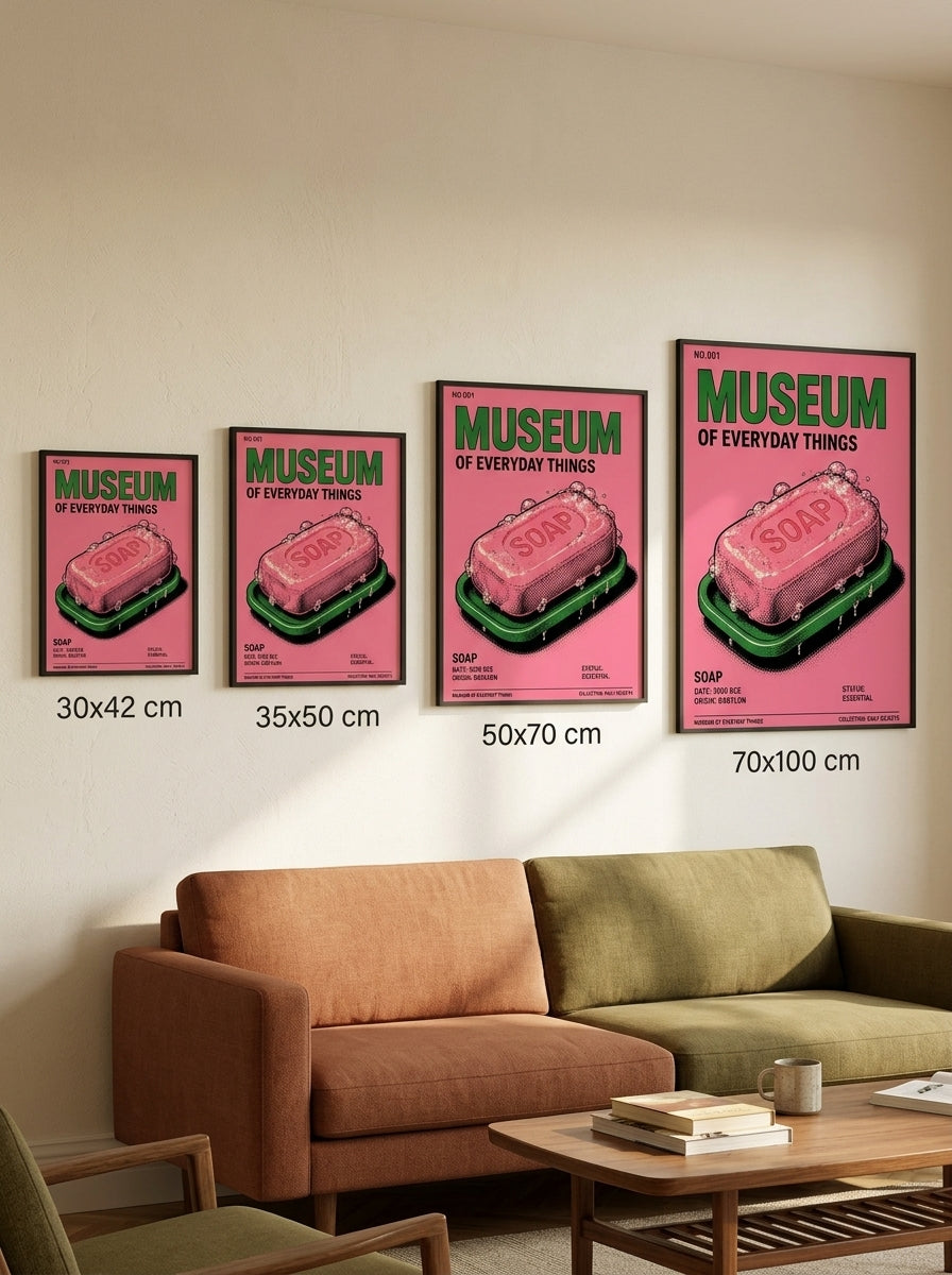 Gündelik Müze – Retro Çerçeveli Poster — Siyah Çerçeve — TabloLab