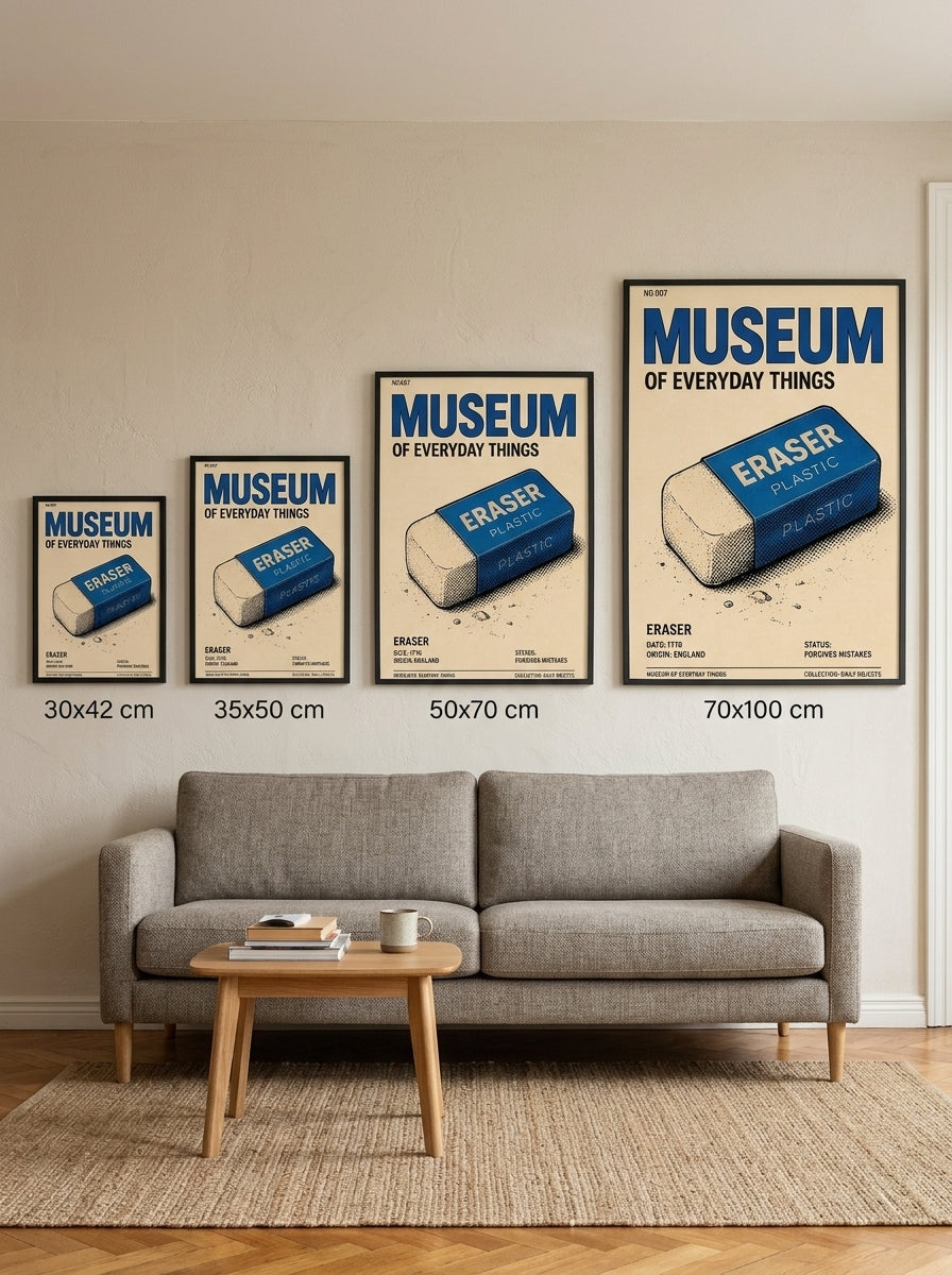 Gündelik Nesneler – Vintage Çerçeveli Poster — Siyah Çerçeve — TabloLab