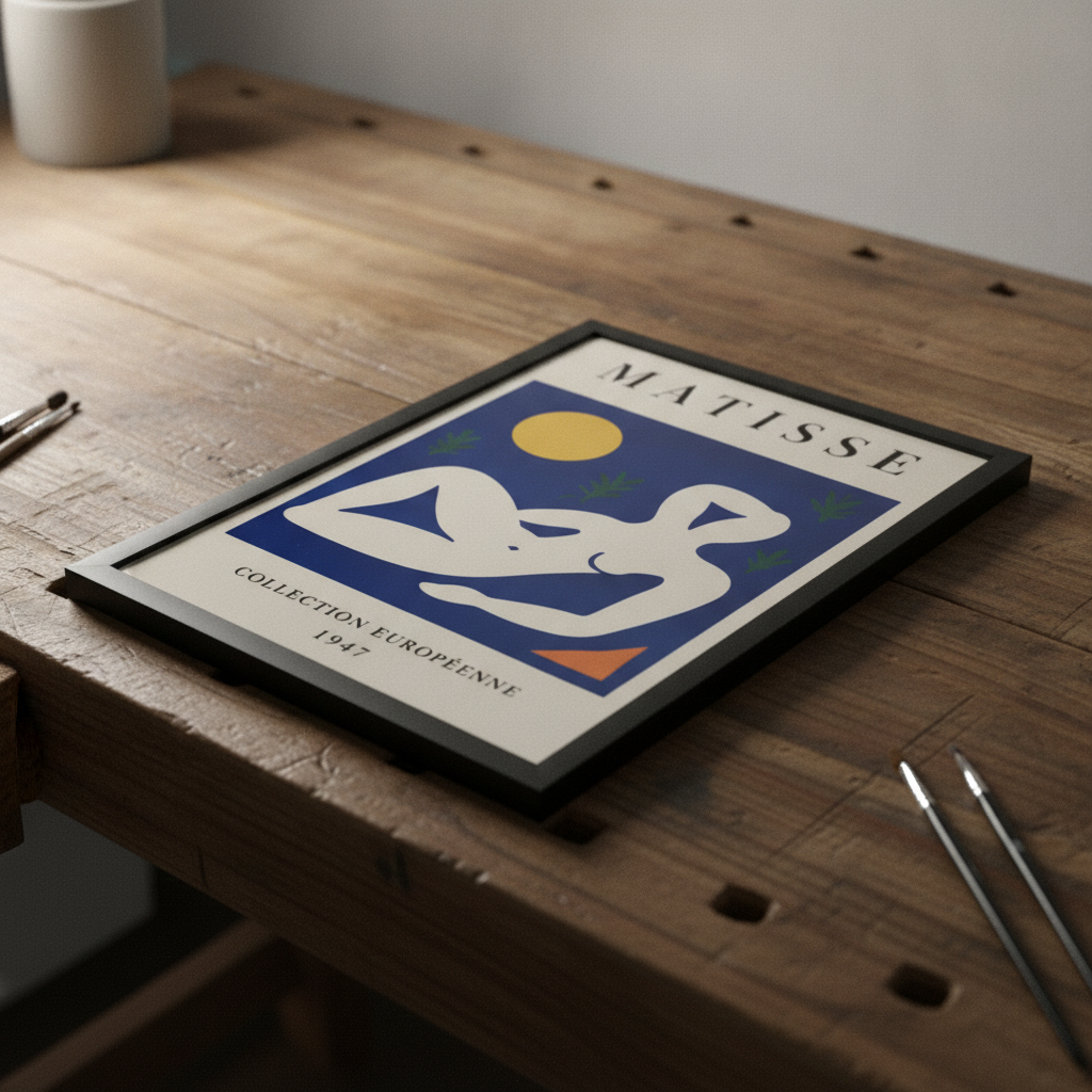 Güneşli Anlar – Modern Çerçeveli Poster — Siyah — Tam Baskı — TabloLab