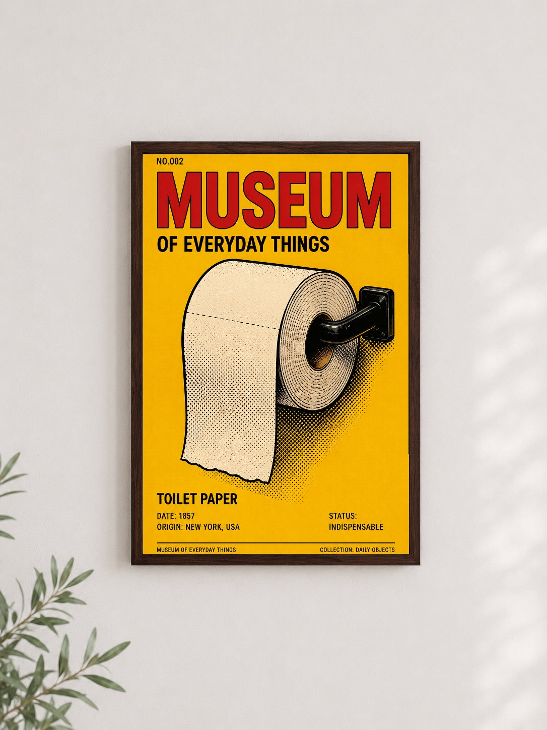 Günlük Nesneler Müzesi – Retro Çerçeveli Poster — Ceviz Çerçeve — TabloLab