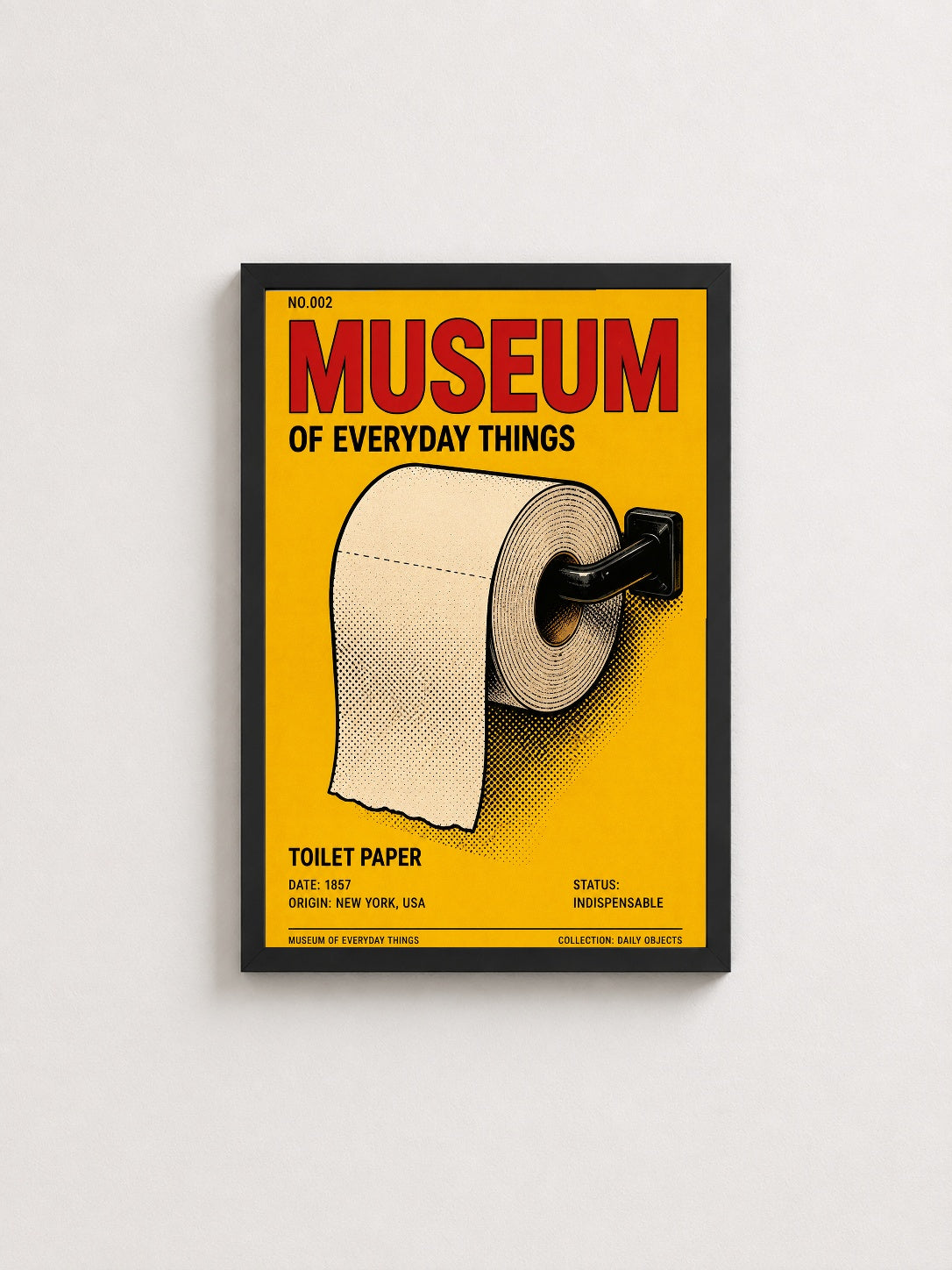 Günlük Nesneler Müzesi – Retro Çerçeveli Poster — Siyah Çerçeve — TabloLab