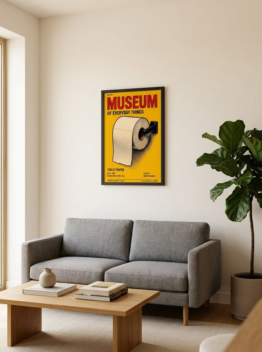 Günlük Nesneler Müzesi – Retro Çerçeveli Poster — Siyah Çerçeve — TabloLab