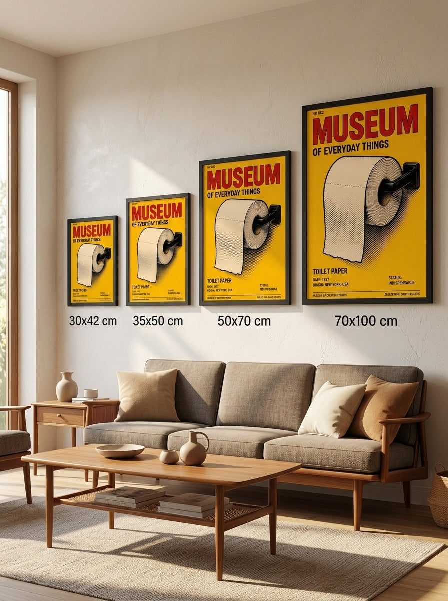 Günlük Nesneler Müzesi – Retro Çerçeveli Poster — Siyah Çerçeve — TabloLab