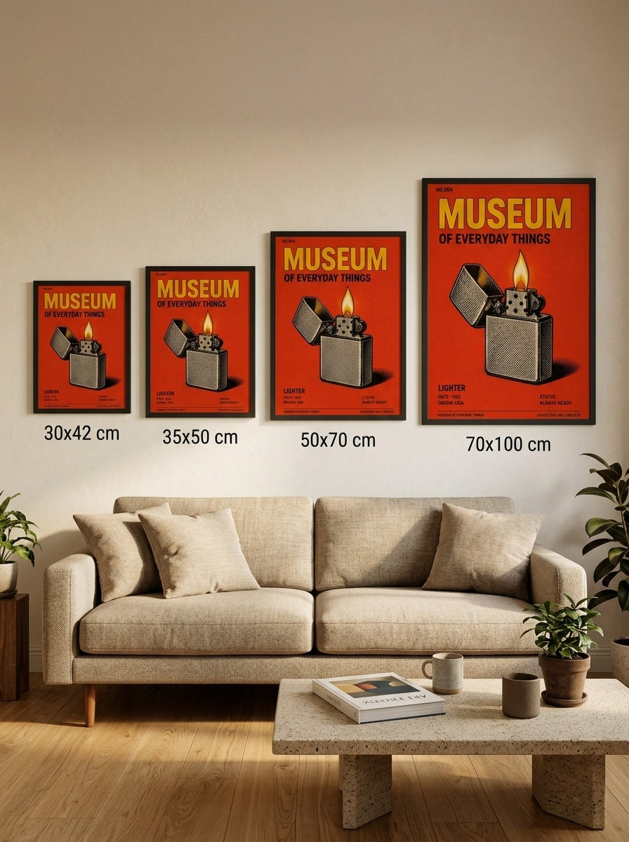 Günlük Nesneler Müzesi – Vintage Çerçeveli Poster — Siyah Çerçeve — TabloLab