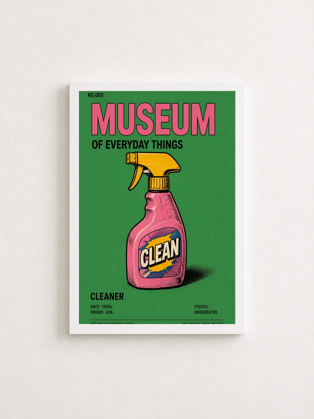 Günlük Temizlik Sanatı – Retro Çerçeveli Poster — Beyaz Çerçeve — TabloLab