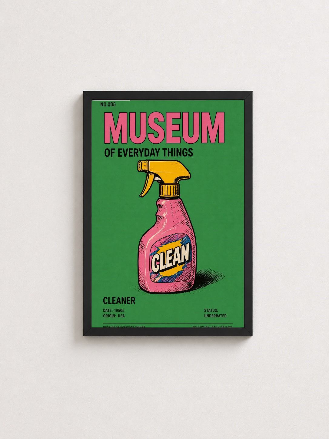 Günlük Temizlik Sanatı – Retro Çerçeveli Poster — Siyah Çerçeve — TabloLab