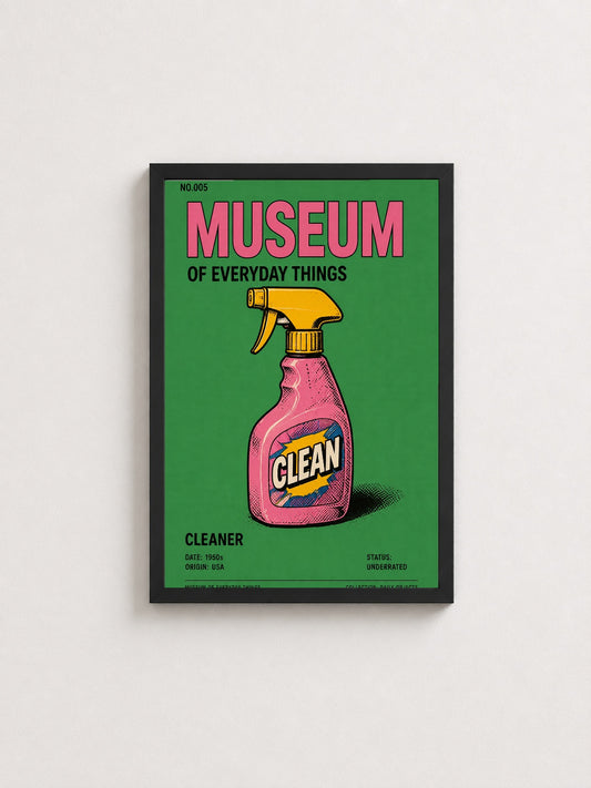 Günlük Temizlik Sanatı – Retro Çerçeveli Poster — Siyah Çerçeve — TabloLab