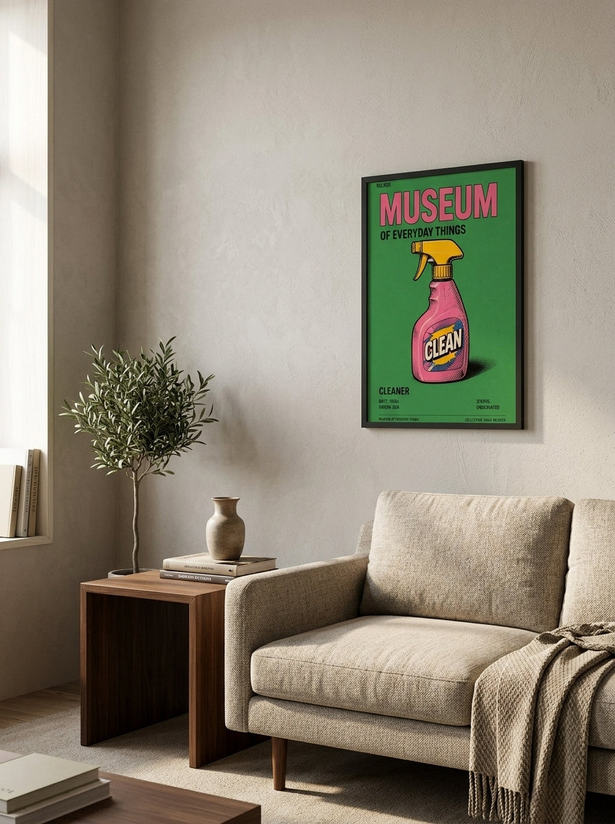Günlük Temizlik Sanatı – Retro Çerçeveli Poster — Siyah Çerçeve — TabloLab