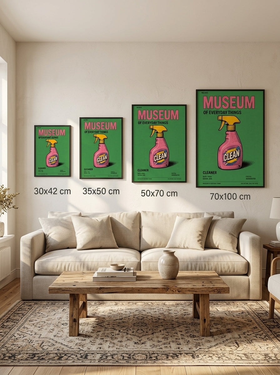 Günlük Temizlik Sanatı – Retro Çerçeveli Poster — Siyah Çerçeve — TabloLab