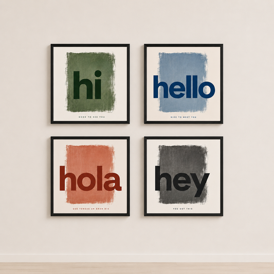 Dünya Dillerinde Selam – 4'lü Set Poster