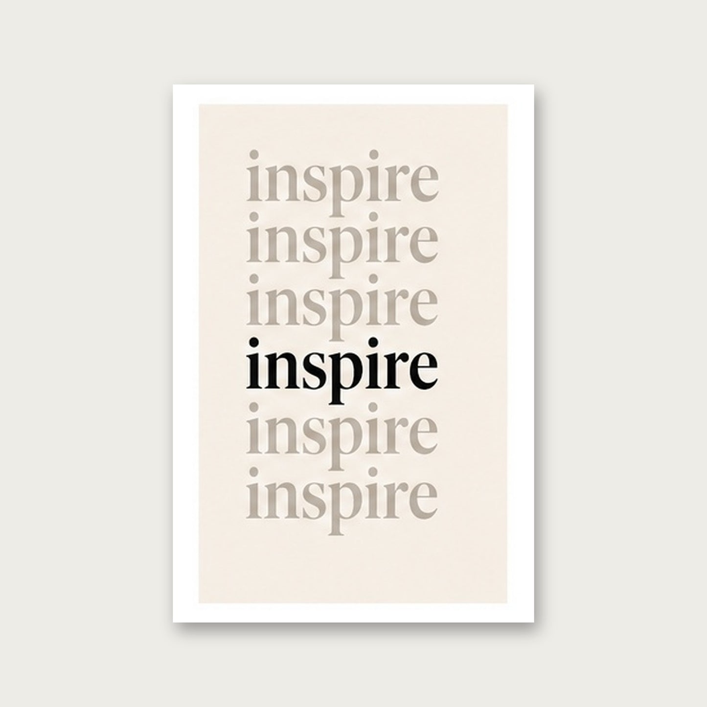 Inspire – Modern Çerçeveli Poster — Çerçevesiz — Beyaz Kenarlı — TabloLab