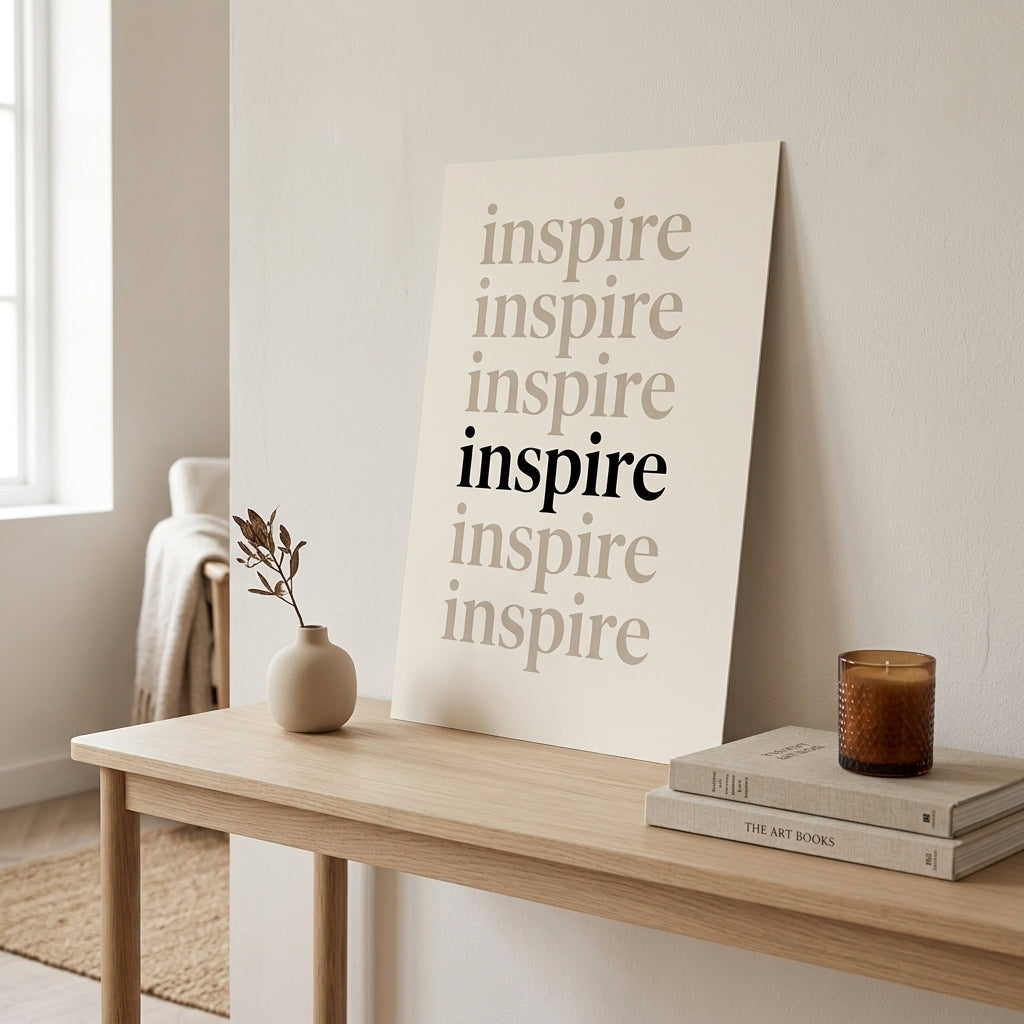 Inspire – Modern Çerçeveli Poster — Çerçevesiz — Tam Baskı — TabloLab