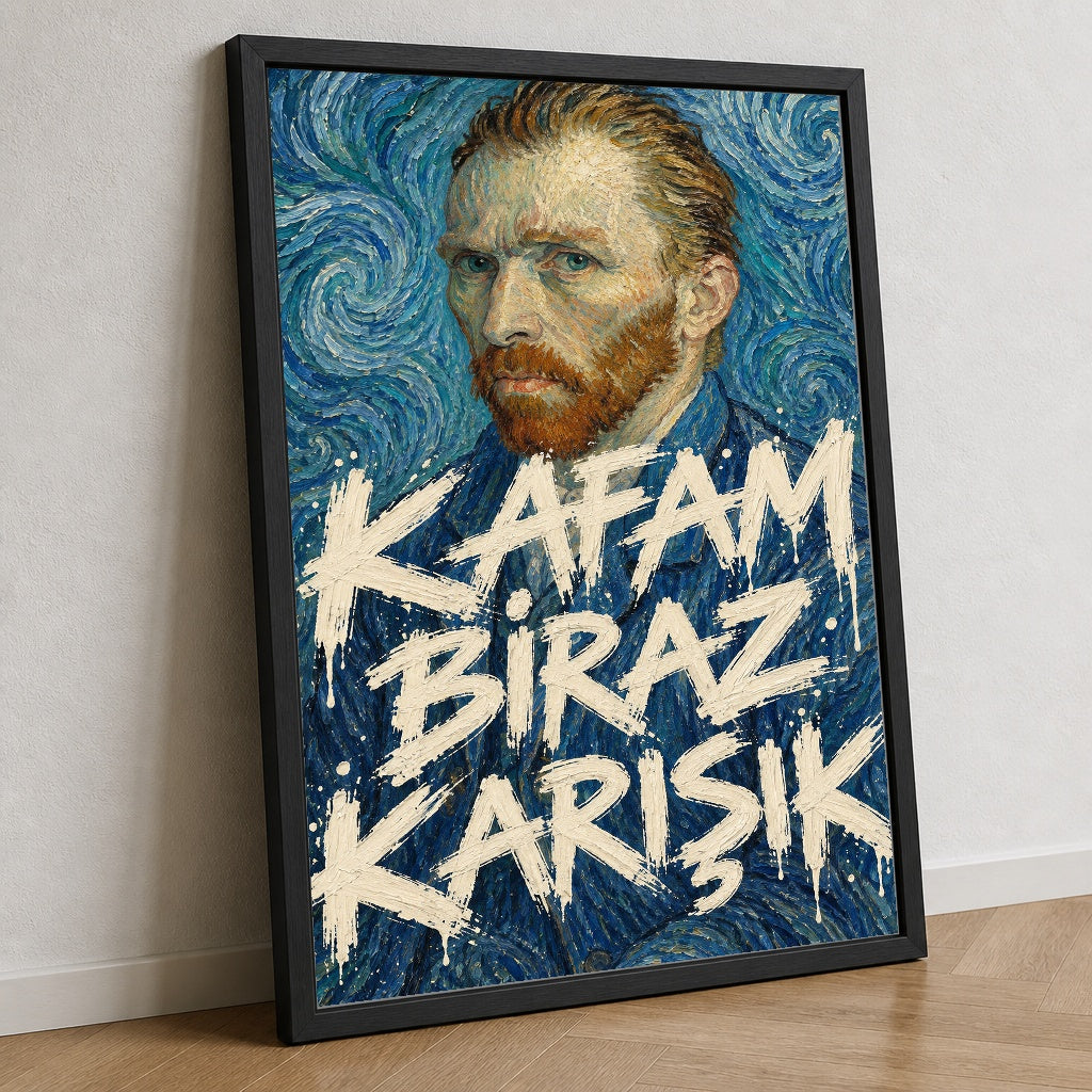 Kafam Biraz Karışık — Van Gogh — hazır tasarım, yakin