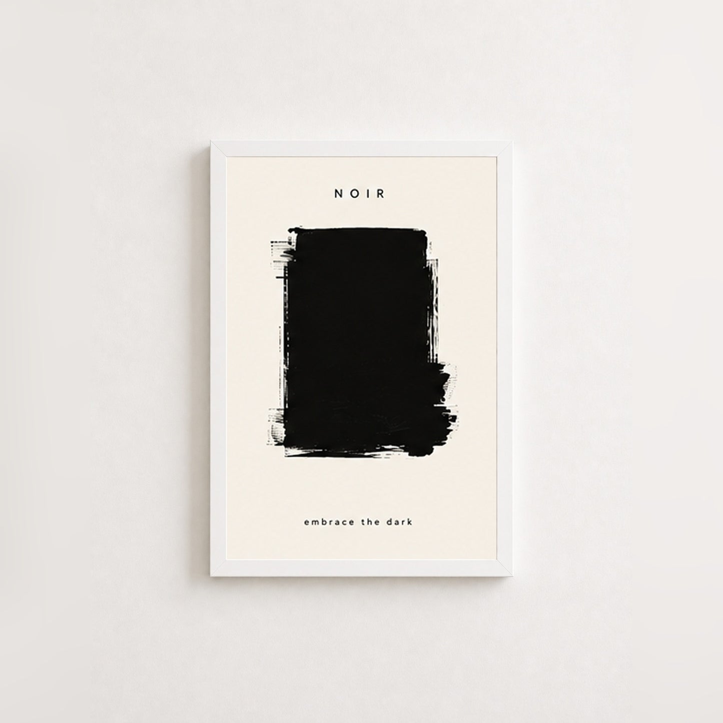 Karanlığın Sade Çekiciliği – Minimal Çerçeveli Poster — Beyaz — Paspartusuz — TabloLab