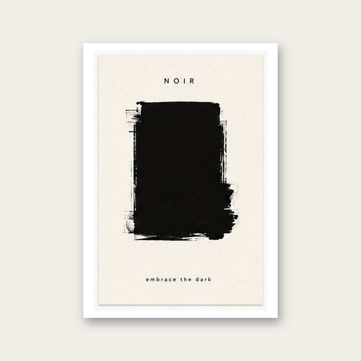 Karanlığın Sade Çekiciliği – Minimal Çerçeveli Poster — Çerçevesiz — Paspartulu — TabloLab
