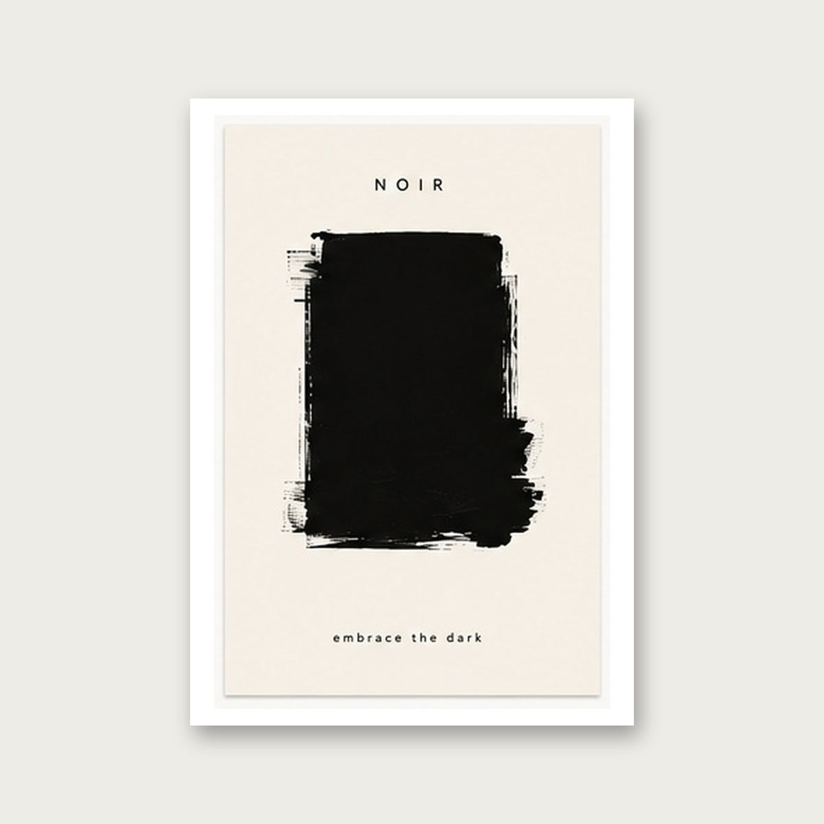 Karanlığın Sade Çekiciliği – Minimal Çerçeveli Poster — Çerçevesiz — Paspartulu — TabloLab
