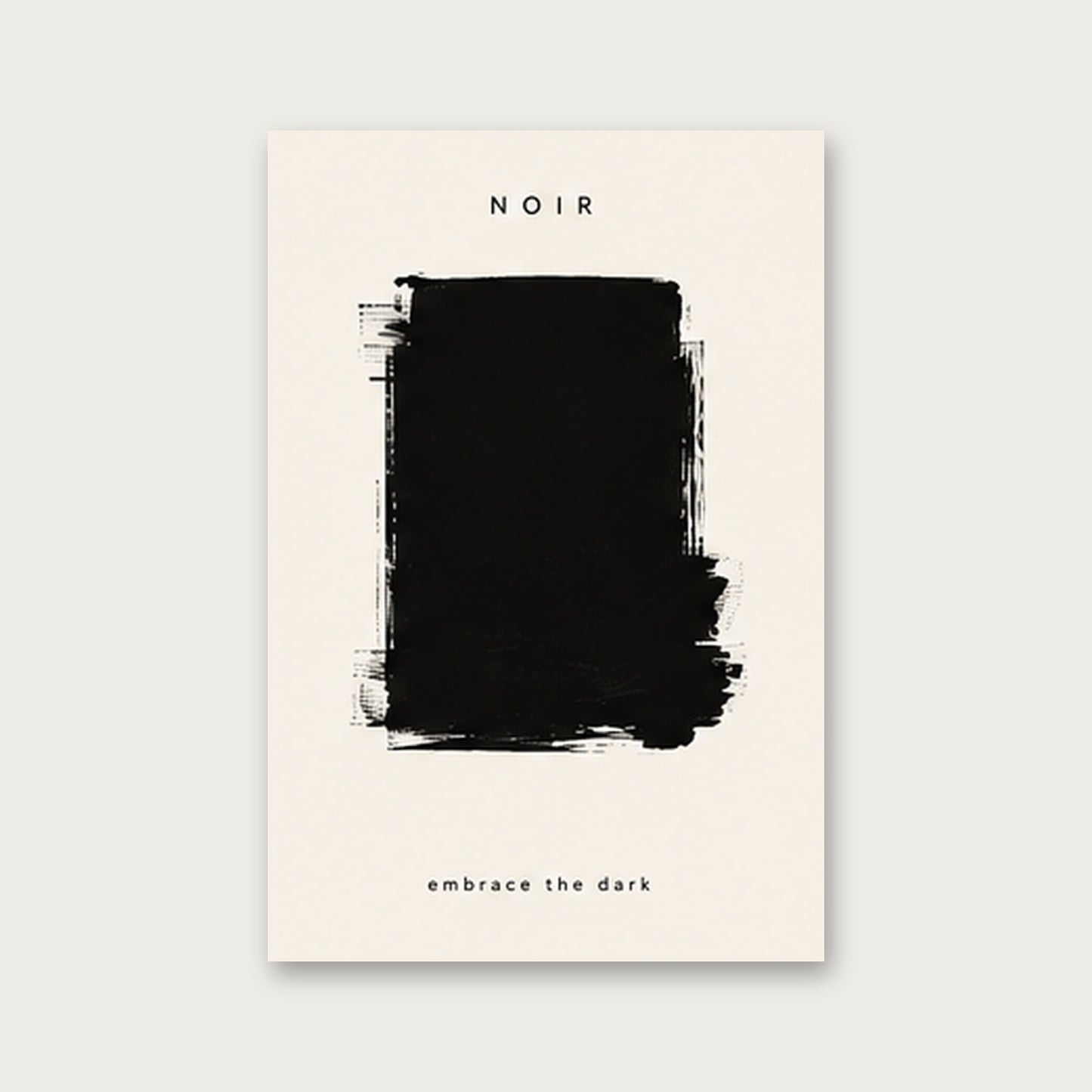 Karanlığın Sade Çekiciliği – Minimal Çerçeveli Poster — Çerçevesiz — Paspartusuz — TabloLab