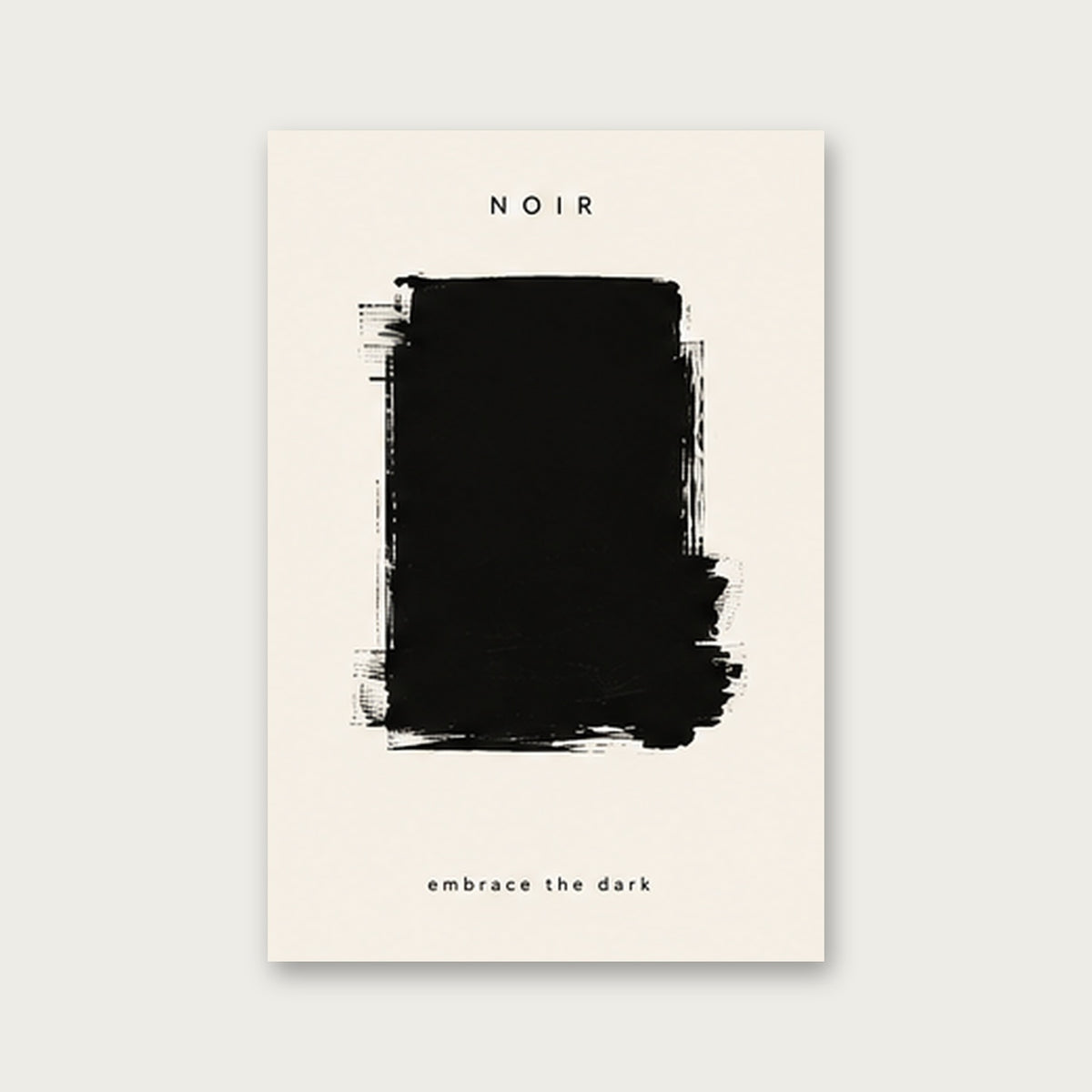 Karanlığın Sade Çekiciliği – Minimal Çerçeveli Poster — Çerçevesiz — Paspartusuz — TabloLab