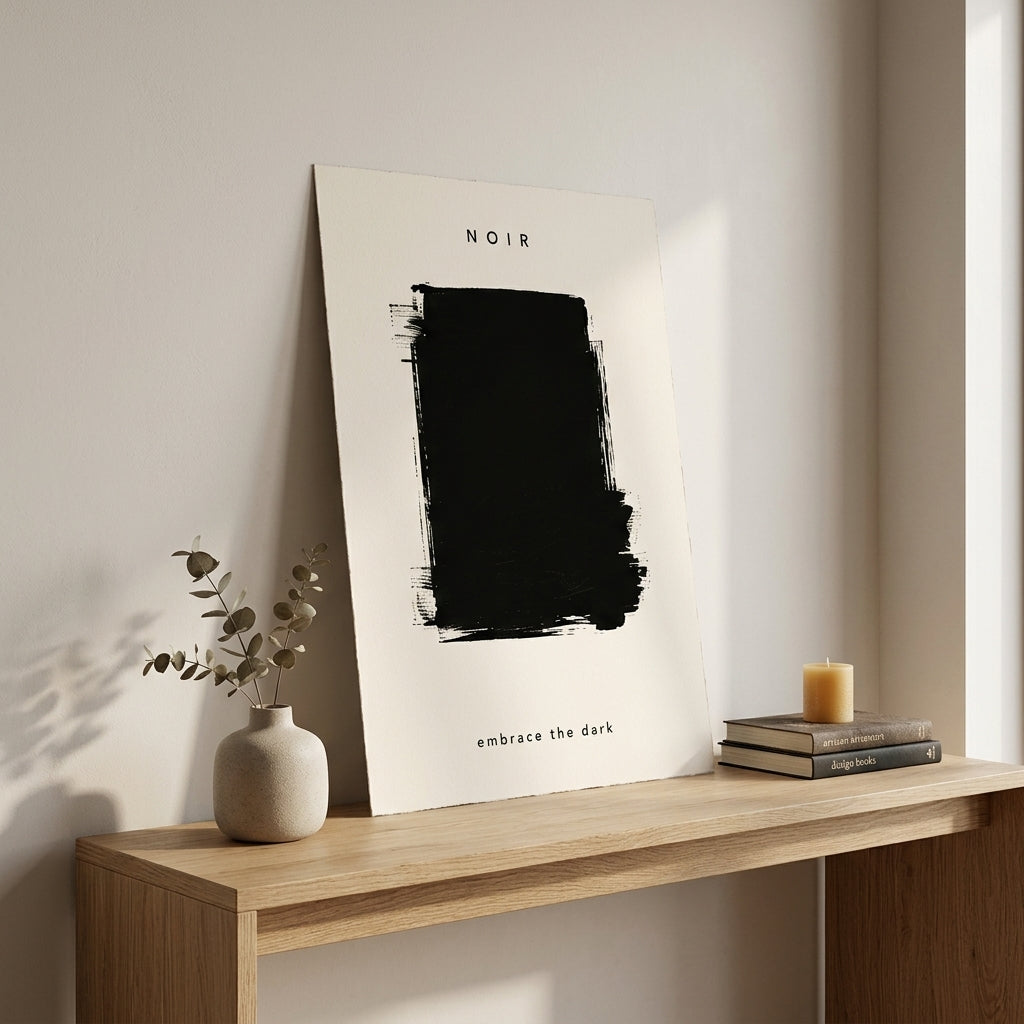 Karanlığın Sade Çekiciliği – Minimal Çerçeveli Poster — Çerçevesiz — Paspartusuz — TabloLab