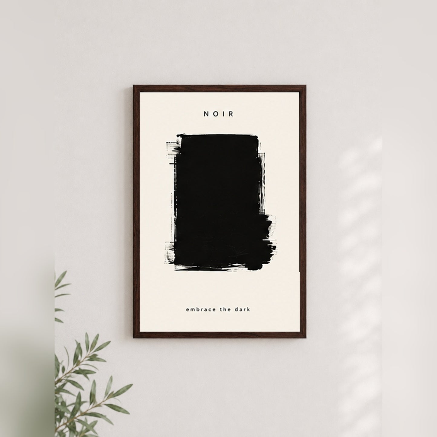 Karanlığın Sade Çekiciliği – Minimal Çerçeveli Poster — Ceviz — Paspartusuz — TabloLab