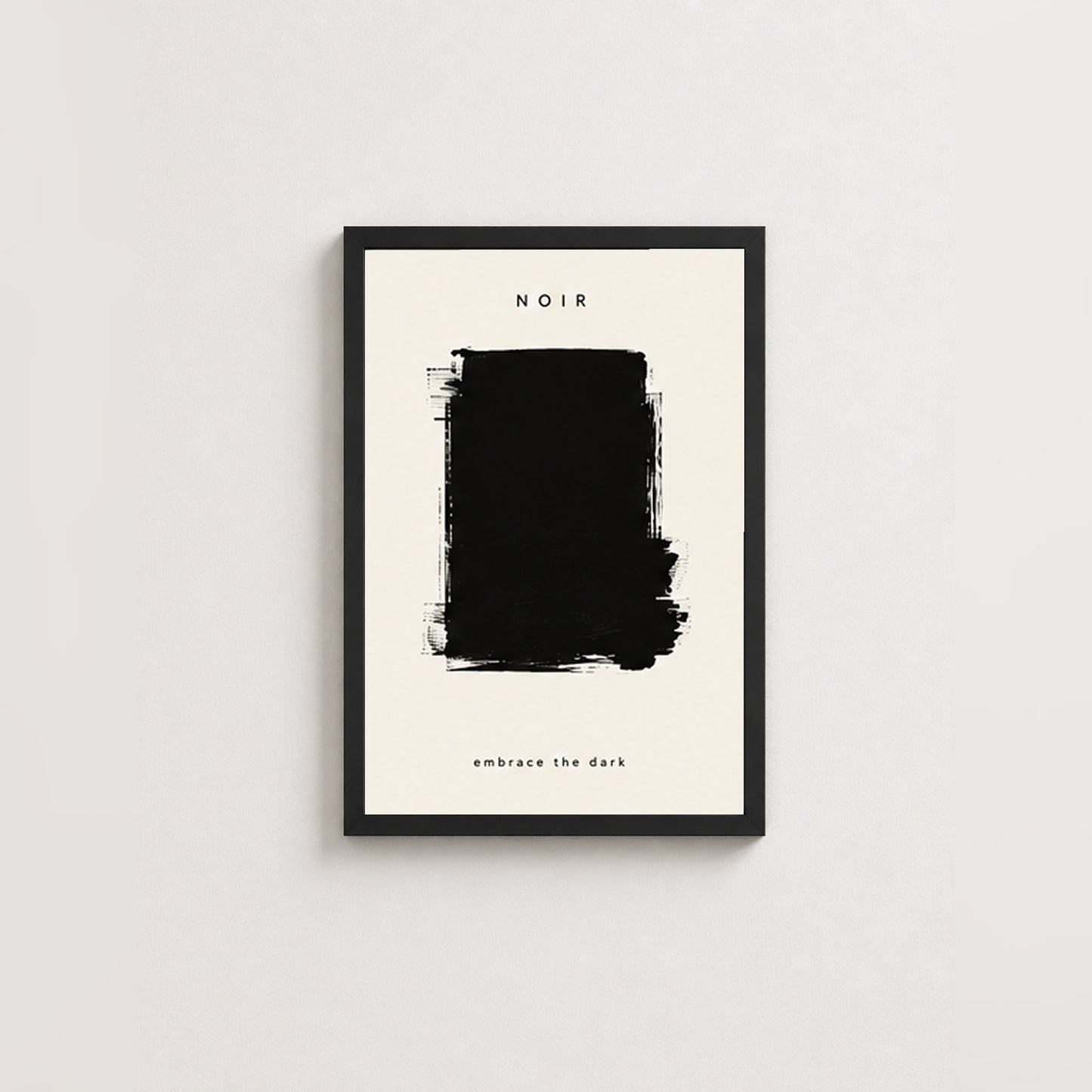Karanlığın Sade Çekiciliği – Minimal Çerçeveli Poster — Siyah — Paspartusuz — TabloLab
