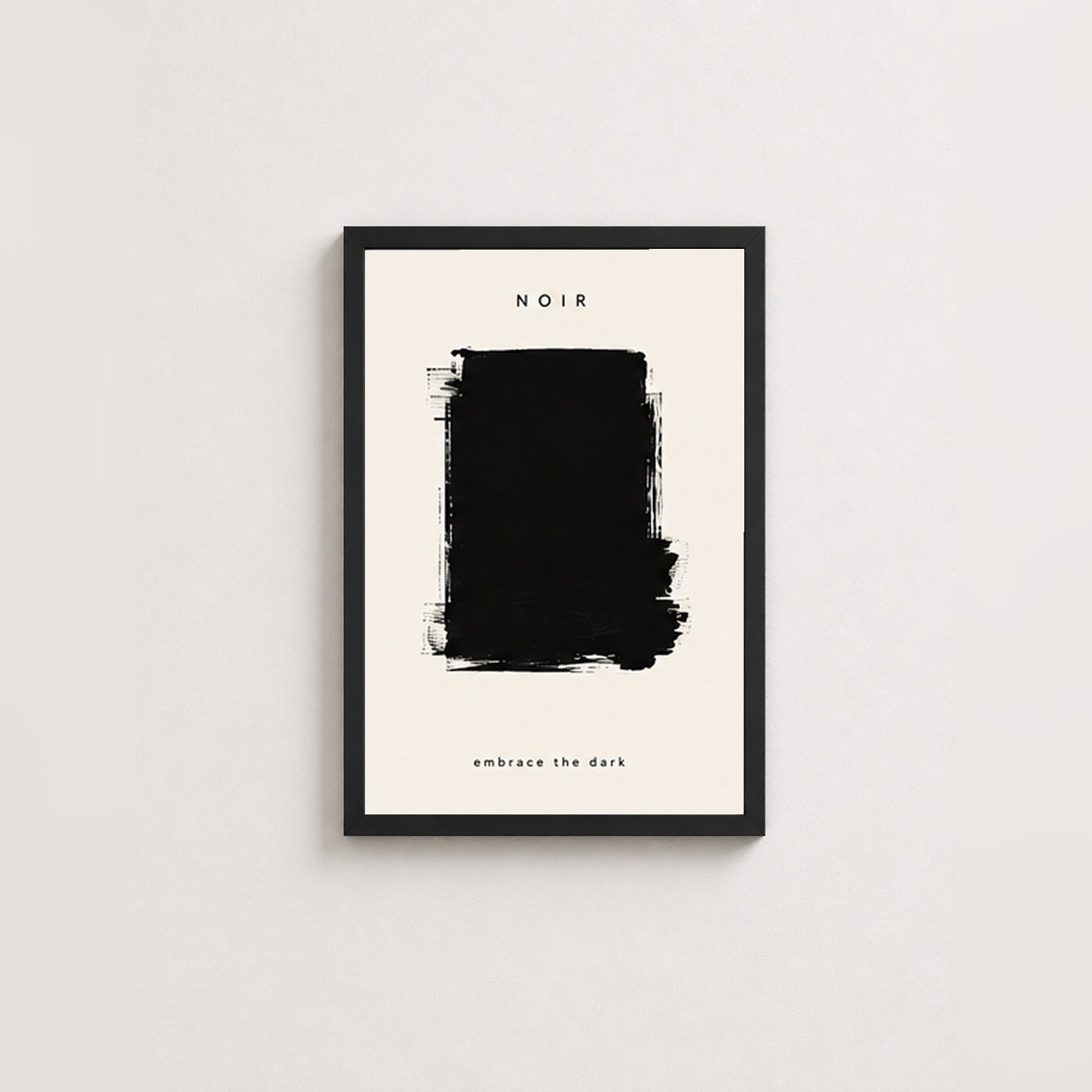 Karanlığın Sade Çekiciliği – Minimal Çerçeveli Poster — Siyah — Paspartusuz — TabloLab