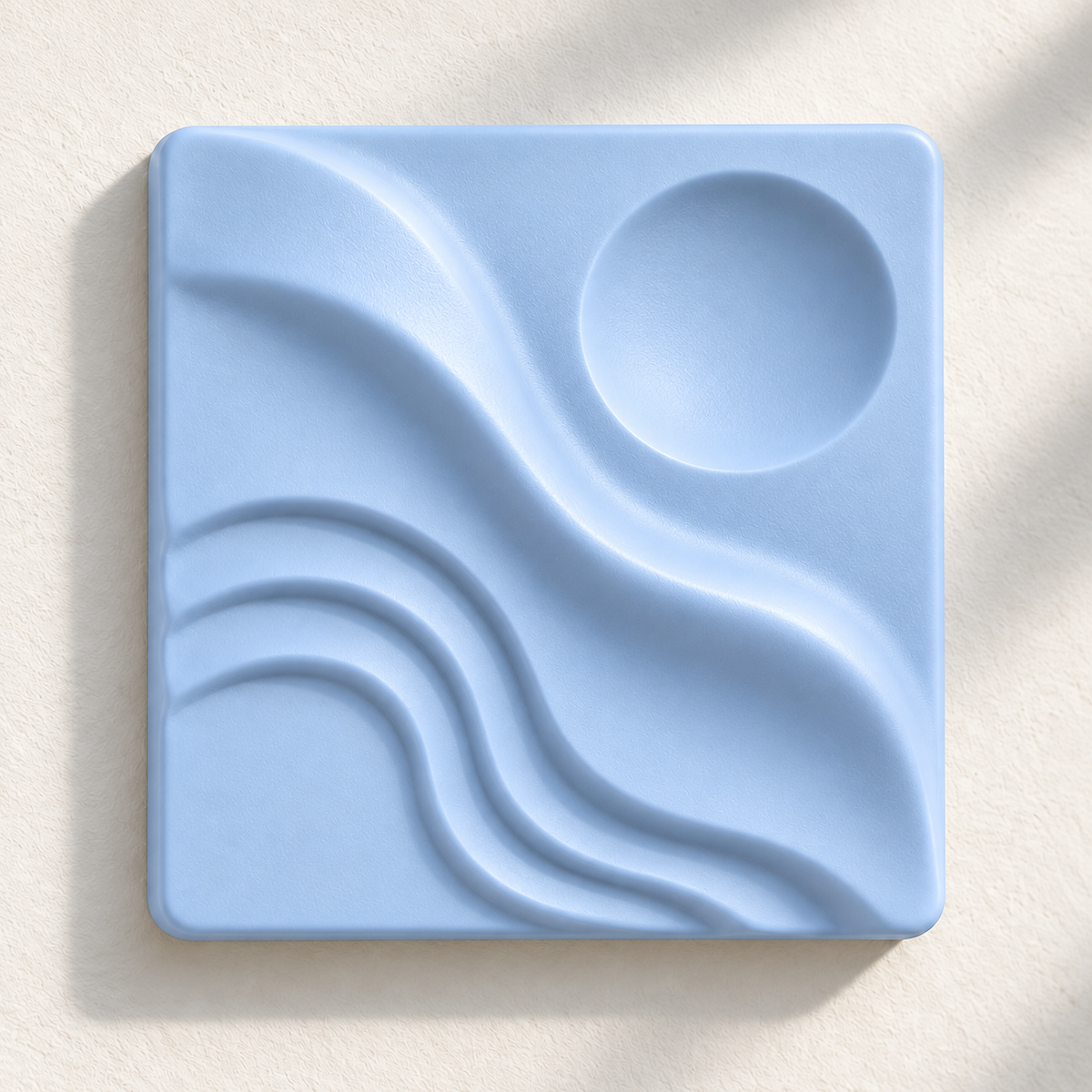 Dalga · 15 × 15 cm · Açık Mavi · dijital görselleştirme