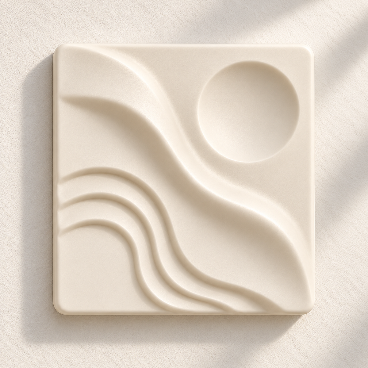 Dalga · 15 × 15 cm · Krem · dijital görselleştirme
