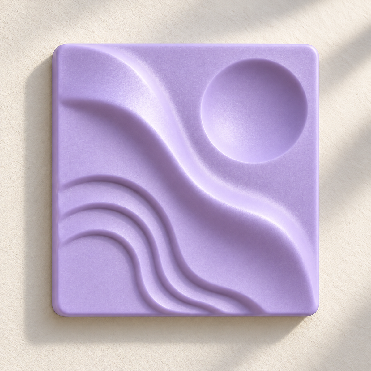 Dalga · 15 × 15 cm · Lila · dijital görselleştirme