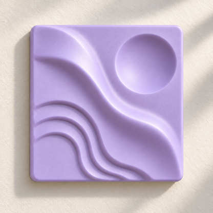 Dalga · 15 × 15 cm · Lila · dijital görselleştirme