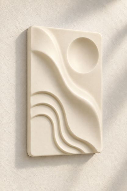 Dalga · 10 × 15 cm · Krem · dijital görselleştirme