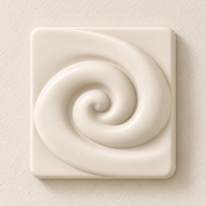 Spiral · 15 × 15 cm · Krem · dijital görselleştirme
