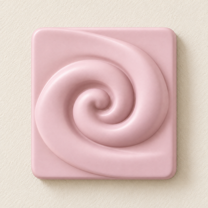Spiral · 15 × 15 cm · Pudra Pembe · dijital görselleştirme