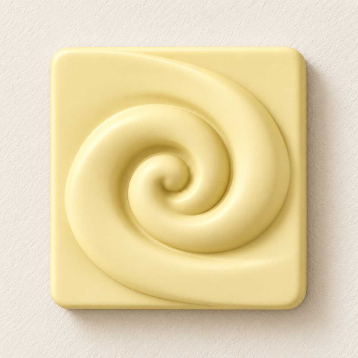 Spiral · 15 × 15 cm · Pastel Sarı · dijital görselleştirme