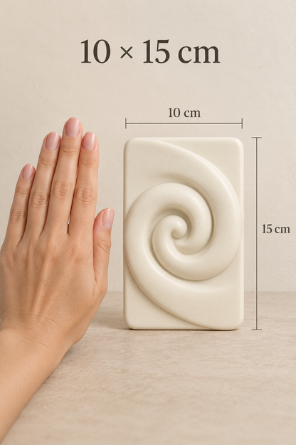 Spiral · 10 × 15 cm · ölçü rehberi · dijital görselleştirme