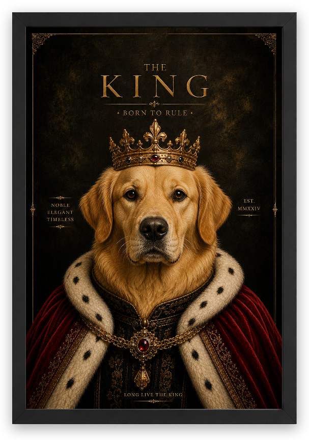 Kral Pet Posteri - Kişiselleştirilebilir Tablolar — örnek sonuç 1 — TabloLab