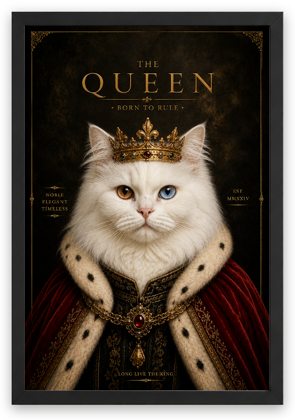 Kral Pet Posteri - Kişiselleştirilebilir Tablolar — örnek sonuç 2 — TabloLab