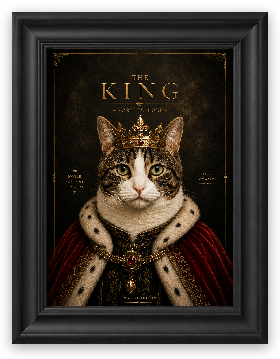 Kral Pet Posteri - Kişiselleştirilebilir Tablolar — Galeri Çerçeve — TabloLab