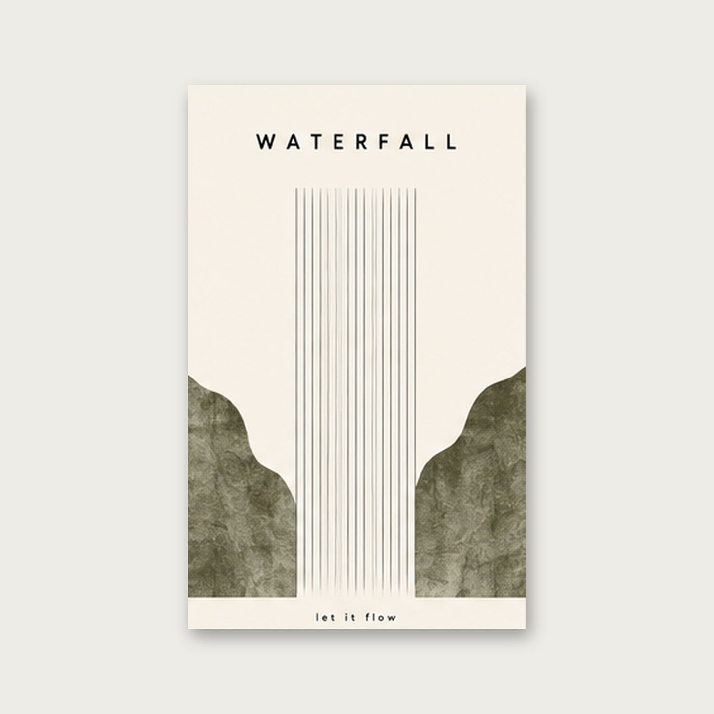 Let It Flow – Minimal Çerçeveli Poster — Çerçevesiz — Paspartusuz — TabloLab