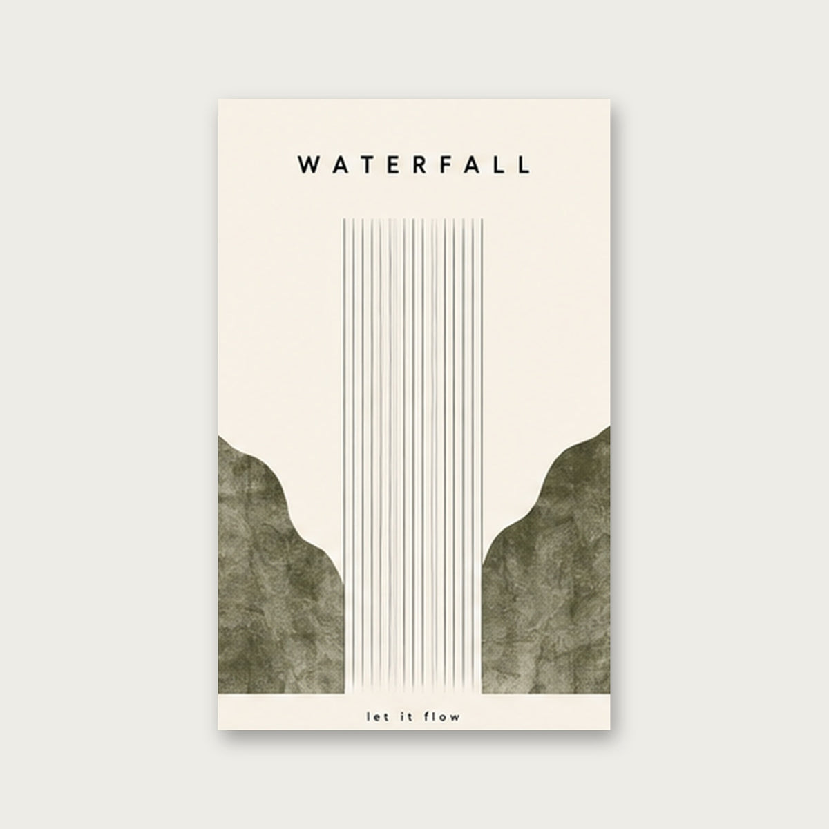 Let It Flow – Minimal Çerçeveli Poster — Çerçevesiz — Paspartusuz — TabloLab