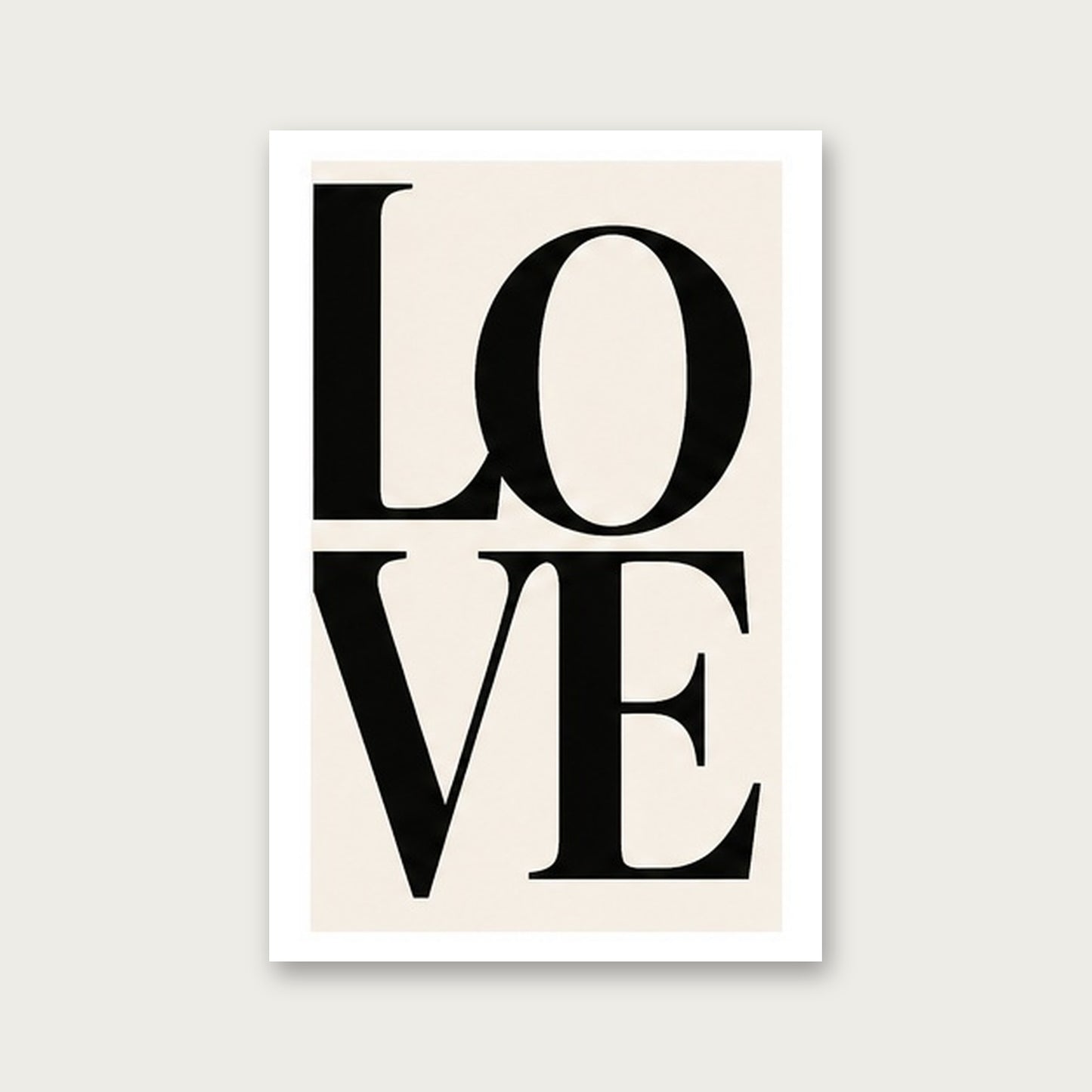Love Harfleri – Modern Çerçeveli Poster — Çerçevesiz — Beyaz Kenarlı — TabloLab