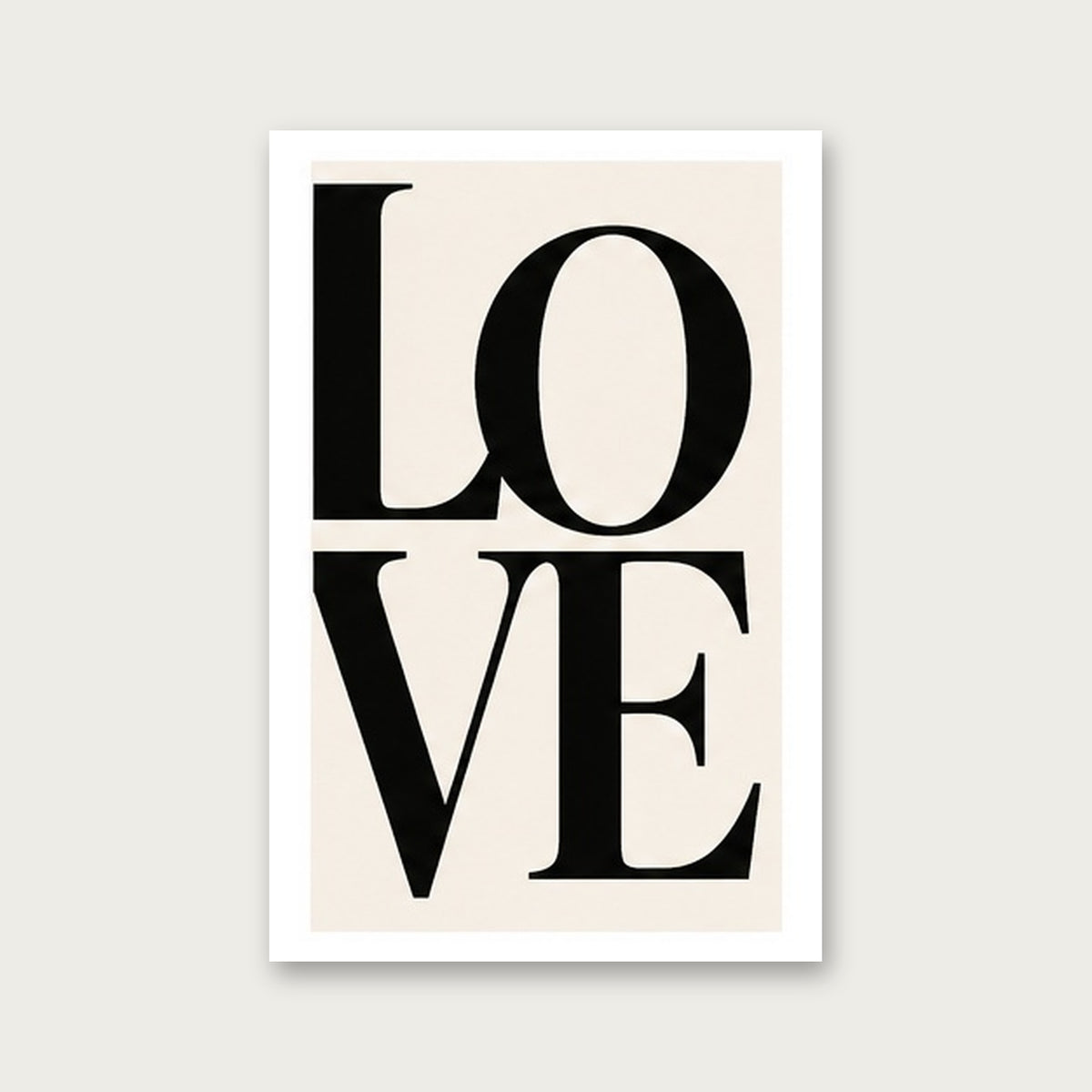Love Harfleri – Modern Çerçeveli Poster — Çerçevesiz — Beyaz Kenarlı — TabloLab