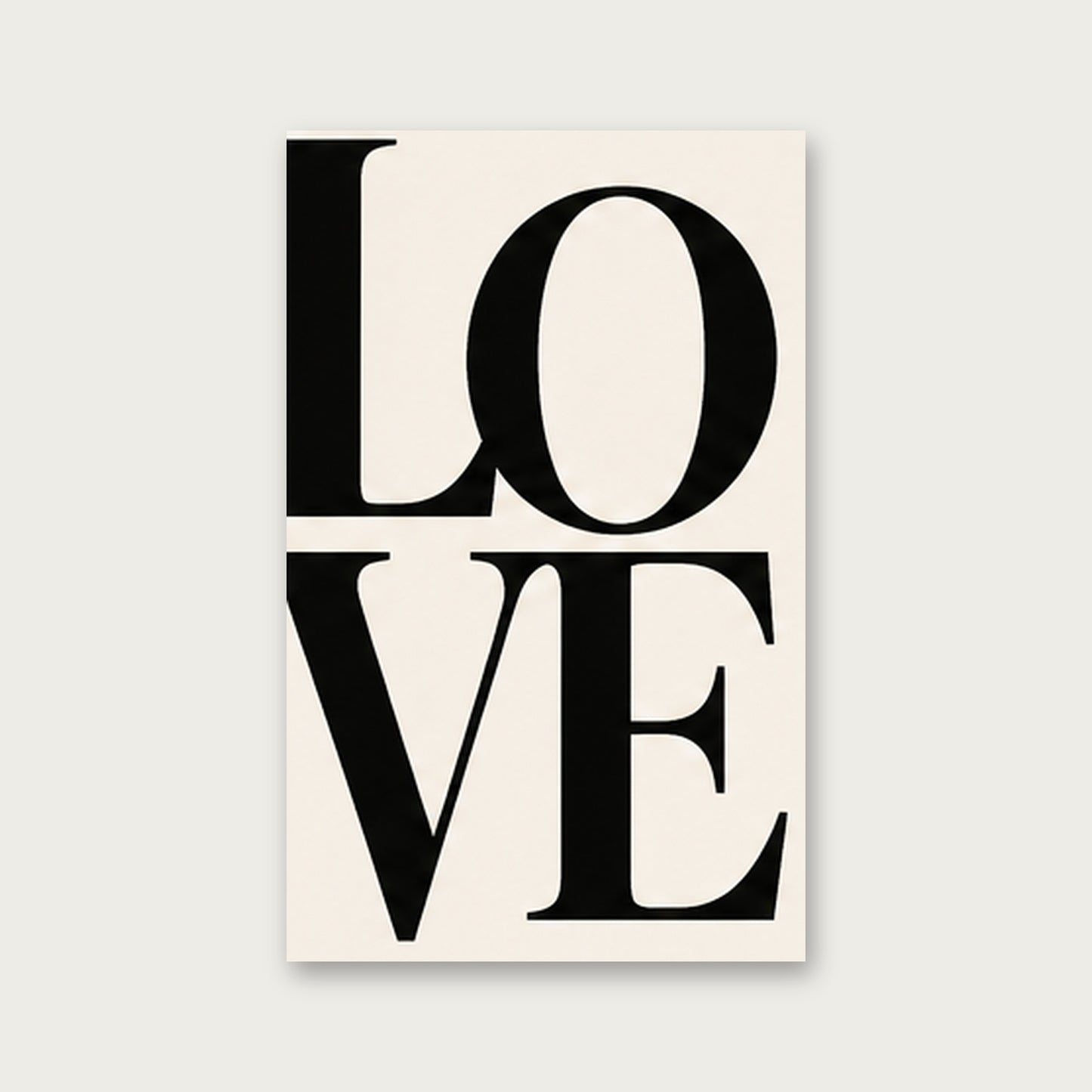 Love Harfleri – Modern Çerçeveli Poster — Çerçevesiz — Tam Baskı — TabloLab