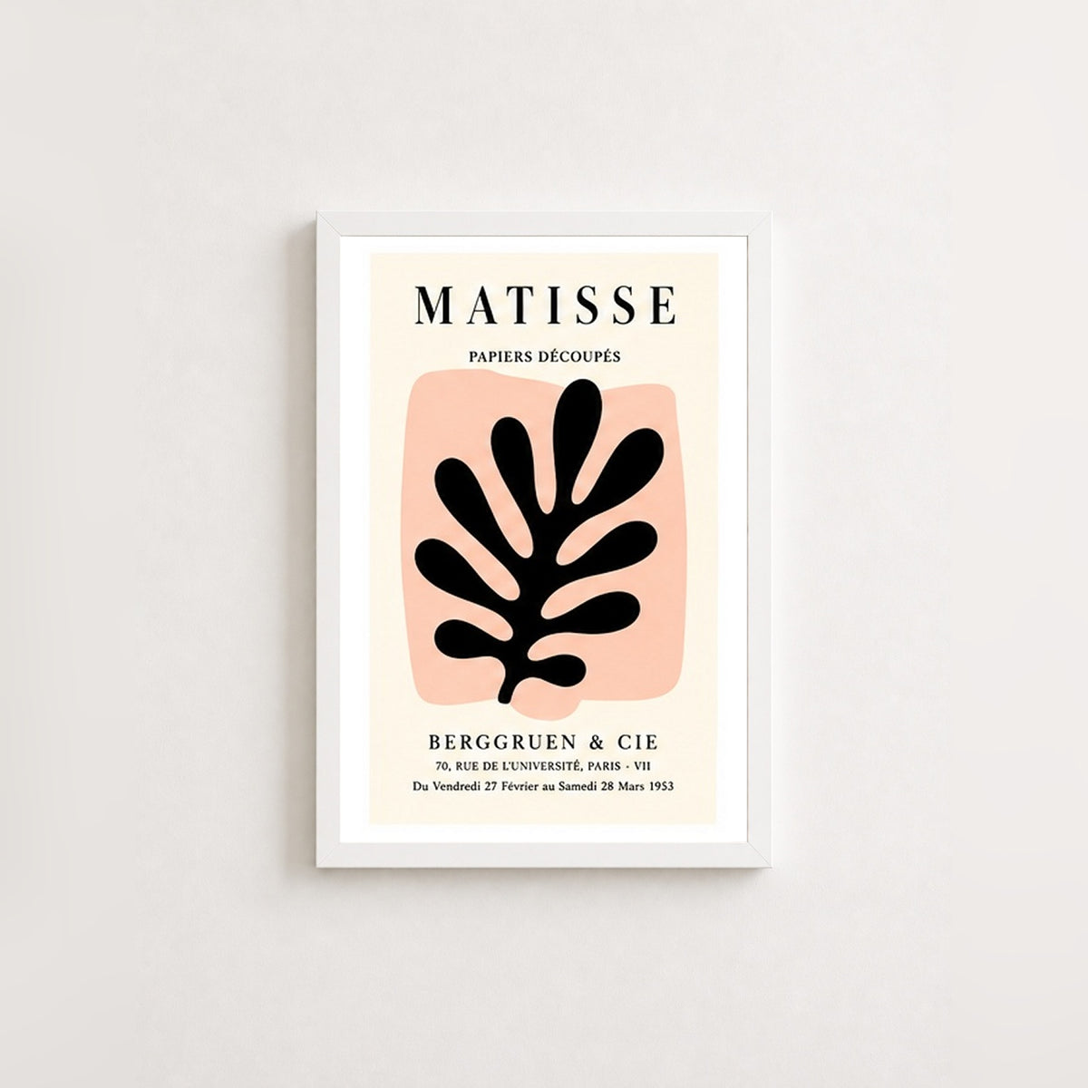 Matisse İlhamı – Modern Çerçeveli Poster — Beyaz — Beyaz Kenarlı — TabloLab