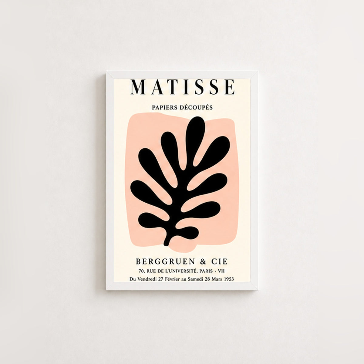 Matisse İlhamı – Modern Çerçeveli Poster — Beyaz — Tam Baskı — TabloLab
