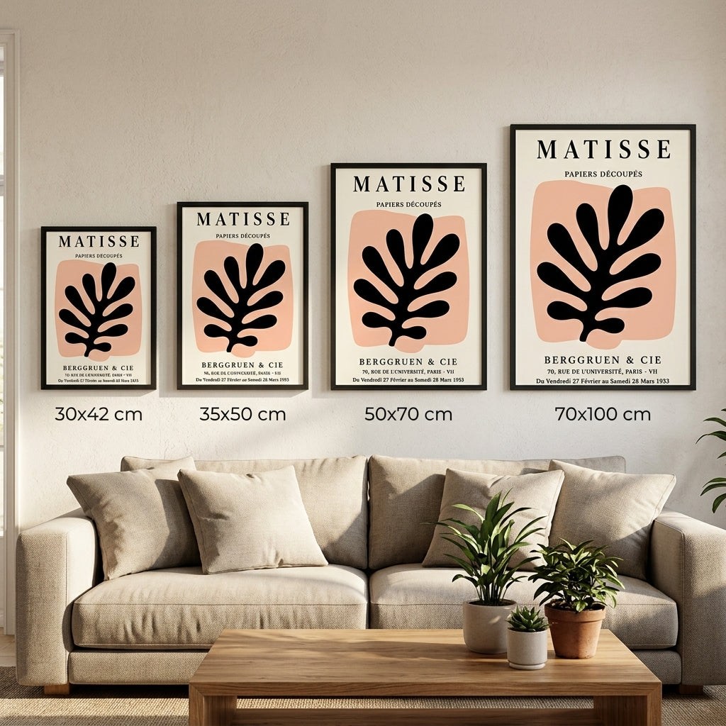 Matisse İlhamı – Modern Çerçeveli Poster — Siyah — Tam Baskı — TabloLab